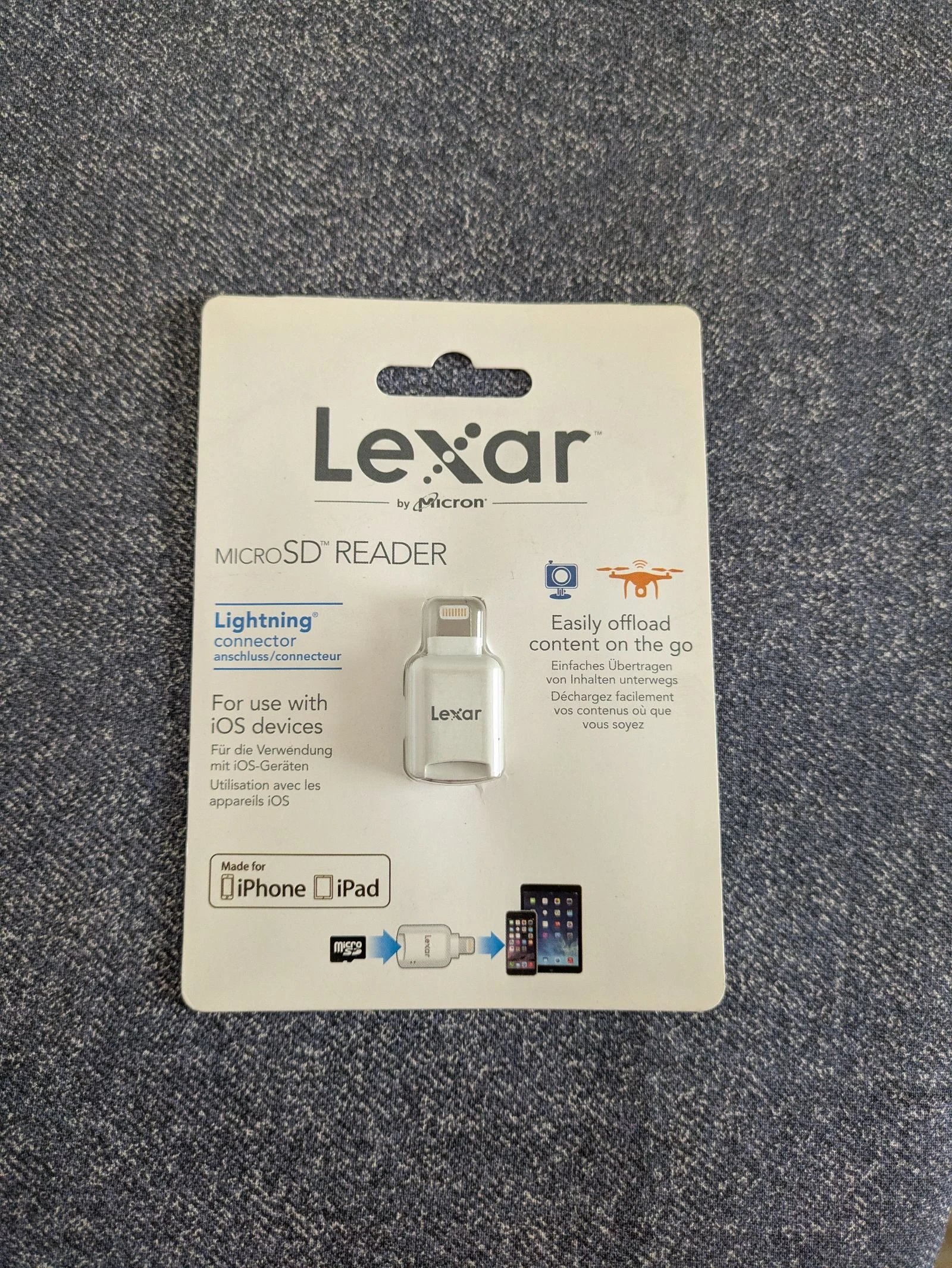 Lecteur Carte Micro SD Vers Lightning iPhone / iPad - Lexar (Neuf)